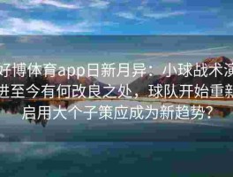 好博体育app日新月异：小球战术演进至今有何改良之处，球队开始重新启用大个子策应成为新趋势？