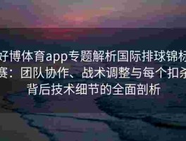 好博体育app专题解析国际排球锦标赛：团队协作、战术调整与每个扣杀背后技术细节的全面剖析
