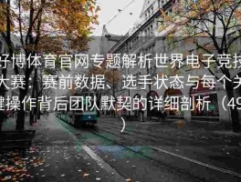 好博体育官网专题解析世界电子竞技大赛：赛前数据、选手状态与每个关键操作背后团队默契的详细剖析（497 ）