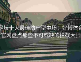 足坛十大最佳防守型中场！好博体育官网盘点那些不可或缺的拦截大师