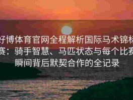 好博体育官网全程解析国际马术锦标赛：骑手智慧、马匹状态与每个比赛瞬间背后默契合作的全记录
