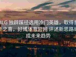 BLG 独辟蹊径选用冷门英雄，取得意外之喜，好博体育官网 评述新思路或成未来趋势