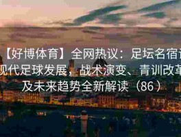 【好博体育】全网热议：足坛名宿谈现代足球发展，战术演变、青训改革及未来趋势全新解读（86 ）