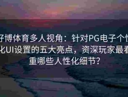 好博体育多人视角：针对PG电子个性化UI设置的五大亮点，资深玩家最看重哪些人性化细节？